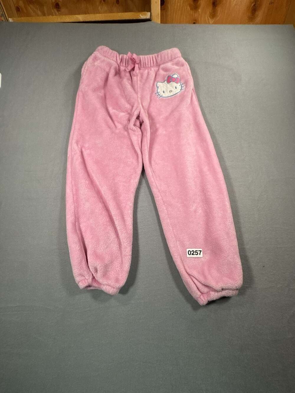 Hello Kitty Sanrio Plush Fleece Pink Lounge Joggers Pants